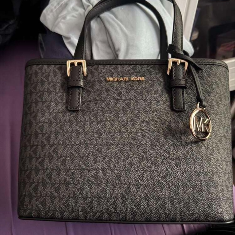 Michael Kors Black and Gold Tote
